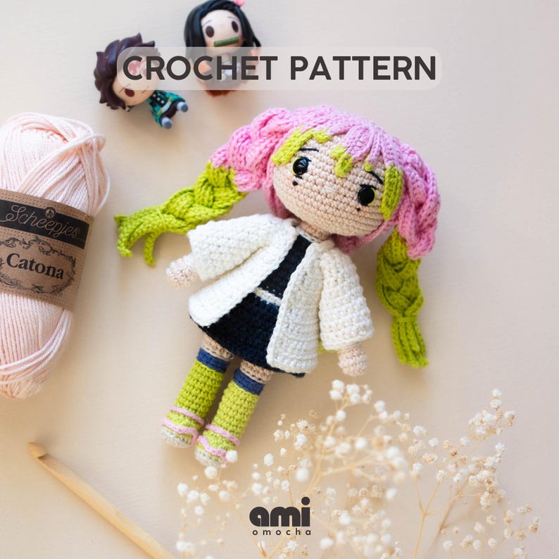 Mitsuri Amigurumi Crochet Doll Pattern (Demon Slayer Inspired)
