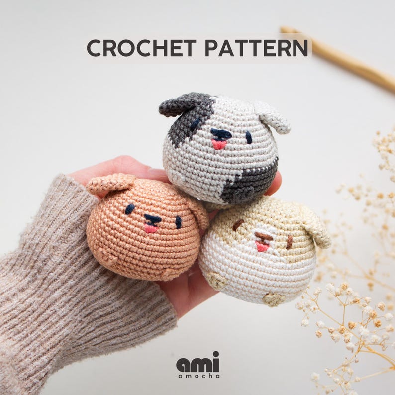 Mini Dog Trio Amigurumi Crochet Pattern | Beginner-Friendly Bundle