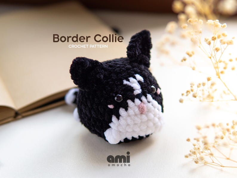 Border Collie Crochet Pattern | Easy Amigurumi Dog Plushie