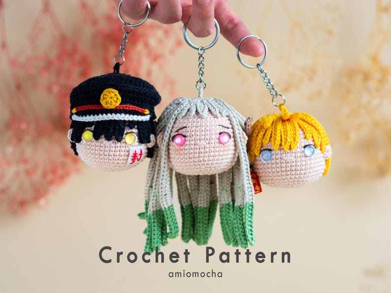 TBHK Crochet Pattern Bundle 3 in 1: Hanako, Nene & Kou Keychain