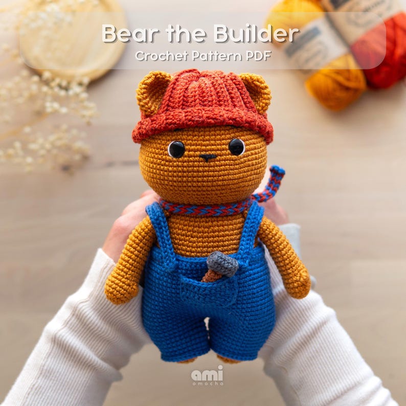 Builder Bear Crochet Pattern | Amigurumi Animal Doll with Clothes